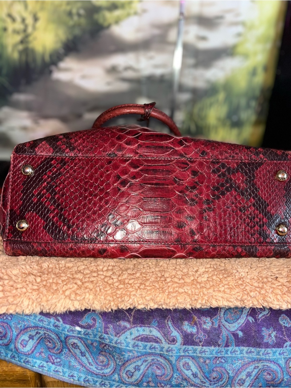 Michael Kors Anaconda large satchel tote - Picture 8 of 13
